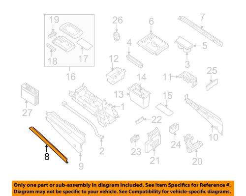 Nissan oem front console-side trim 969319fd0b