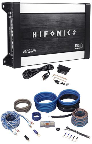 Hifonics mt olympus odin 2k 2,000w mono amplifier competition car audio+amp kit