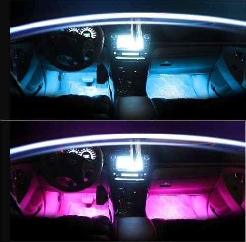 4pc. wireless control multi-color auto change various color led interior