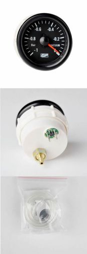 Brand new universal 2&#034; 52mm black tinted -1~0 bar vacuum car smoke gauges meters