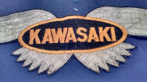 Vintage kawasaki motorcycle patch from the 70's 018 big wing