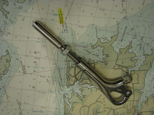 Stainless steel marine pelican hook with rh threaded swage fitting