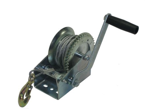 Hand cable winch boat trailer jet ski 2000 lbs heavy duty