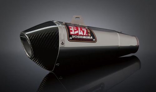 Yoshimura r-55 slip-on muffler stainless w/carbon end cap (1362288)