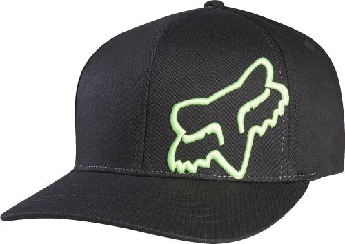 Fox racing mens black/green flex 45 flexfit hat cap