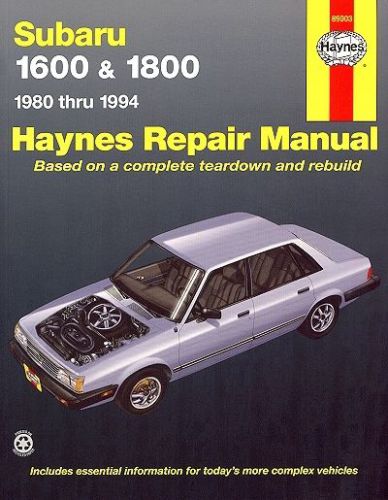 Subaru 1600, 1800 repair manual 1980-1994
