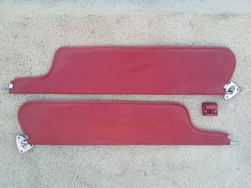 73-79 ford truck bronco interior sunvisors w/visor clip red used