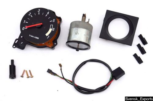 Volvo 240 245 tachometer gauge &amp; 2" clock upgrade kit set rare large tach turbo