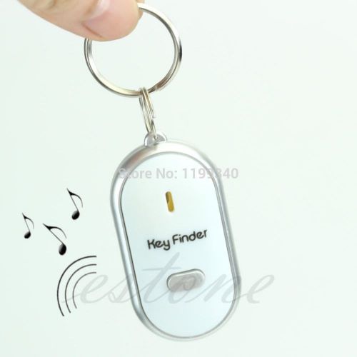 Ed key finder locator find lost keys chain keychain whistle sound control white
