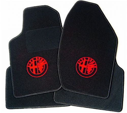 Black-red logo mat set for alfa romeo 164