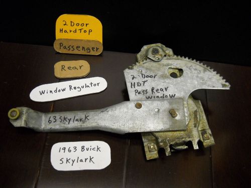 1963 buick skylark 2dr hdt passenger rear quarter window regulator 63 5712376 rh
