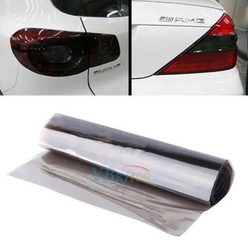 Gloss light black vinyl film tint 12&#034; x 39&#034; headlight taillight fog wrap cover