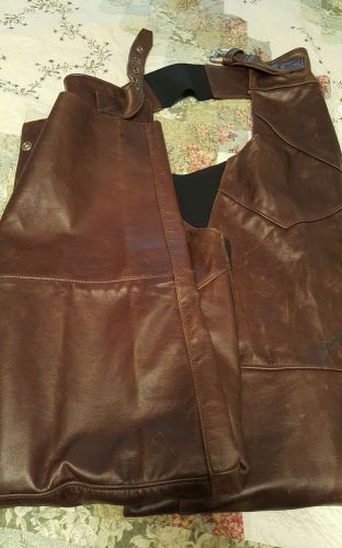 Women&#039;s xl brown leather chaps