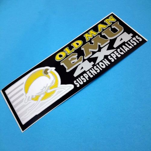 Black "arb old man emu" jeep ford toyota sticker decal car truck off-road 4wd