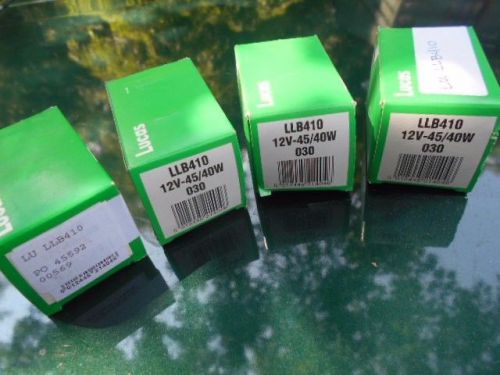 Lot of four lucas 12v 45 / 40 w 030 light bulbs # llb 410