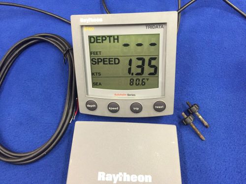 Raymarine st60 tridata depth speed temp display a22013 raytheon autohelm