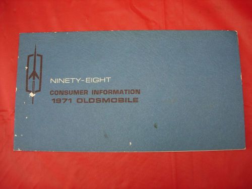 1971 oldsmobile ninety eight consumer information manual