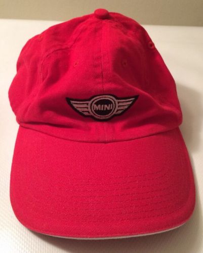 Classic mini cooper red hat with adjustable back mini of the main line floppy