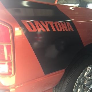 Fits dodge ram daytona, vinyl racing bed side stripe decal sticker free shipping