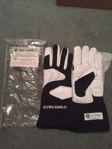 New pair of ultrashield small double layer racing gloves
