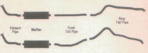 1957 mercury dual exhaust, hardtop models only, aluminized without resonators