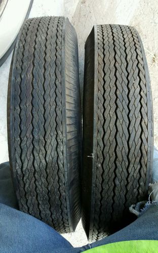 (2) nos 7.00-14 firestone deluxe champion pie crust vintage hot rat rod 7.00 14