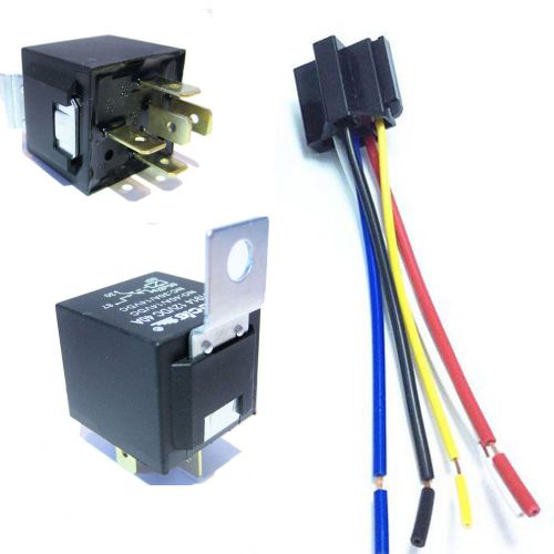 1pack car  auto 12v 30/40a 5p 5pin spdt relay &amp; socket 5 wire no/nc
