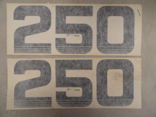 250 number decal pair (2) 8-3/4&#034; x 3-1/2&#034; navy blue marine boat