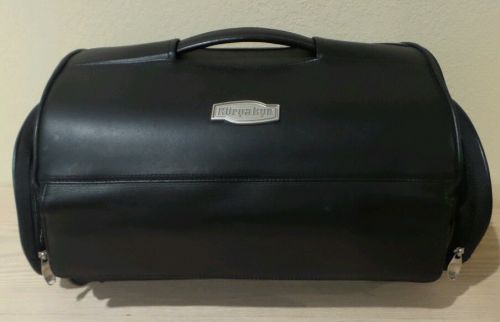 Kuryakyn motorcycle roll bag leather canvas with rain cover