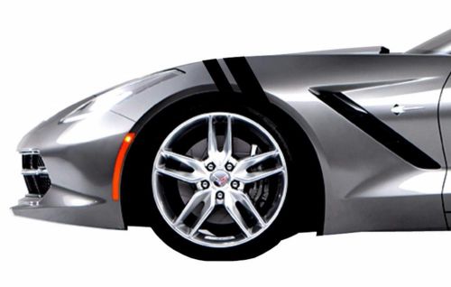Chevrolet corvette c7 fender hash bar vinyl carbon fiber racing stripes 2&#034;&amp;3&#034;
