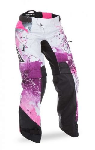 Fly racing kinetic over boot 2017 womens mx/offroad pants pink/purple/white