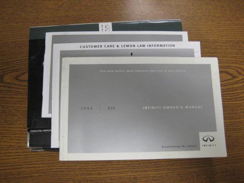 2004 infiniti g35 genuine oem owners manual