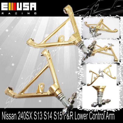 For 240sx 1989-1994 s13 1995-1998 s14 rear adj. lower control arms gold