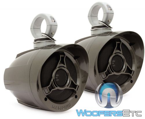 Memphis mxa52t gray 5.25&#034; marine horn tweeters boat swivel tower speakers new
