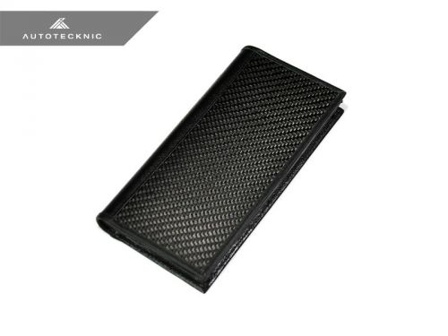 Genuine autotecknic real carbon fiber leather checkbook holder wallet