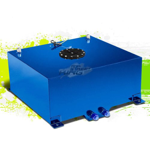 20 gallon lightweight race blue aluminum gas fuel cell tank+ sender 20x24x10"
