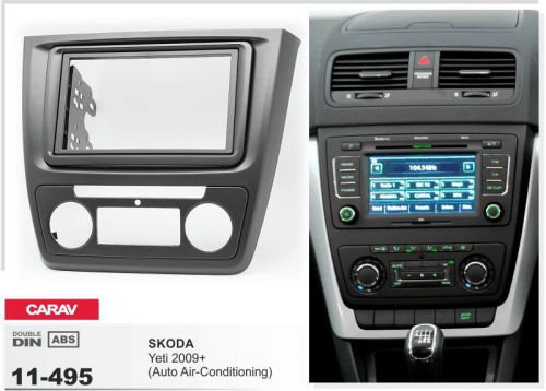 Carav 11-495 2din car radio dash kit panel for skoda yeti 2009+ (auto a/c)