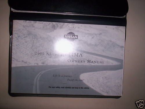 1999 nissan altima owner&#039;s manual 99 book