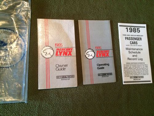 1985 mercury lynx owners manual guide book operating instructions