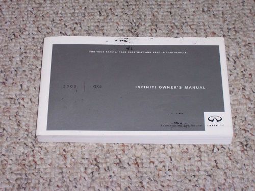 2003 infiniti qx4 suv factory owner&#039;s owners user manual book