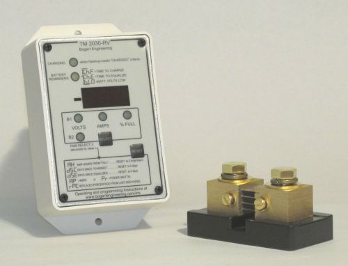 Bogart trimetric 2030-rv solar rv battery monitor meter w/ 500 amp shunt