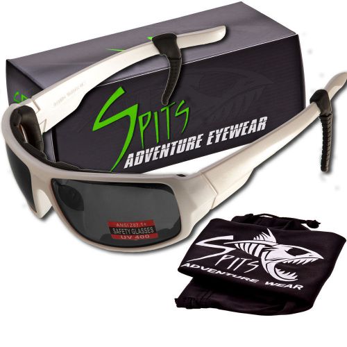 Italiano eva padded sunglasses- white frame - smoke lenses - ansi z87.1+