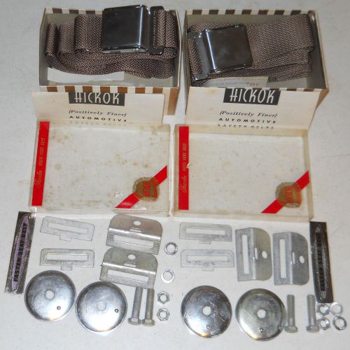 2 nib 1960 auto seat belts by hickok beige color replacement