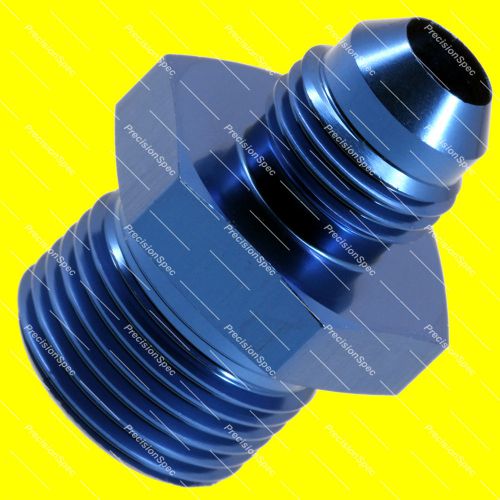 An6 6an jic male flare to m20x1.5 metric fitting adapter blue w/ 1yr warranty