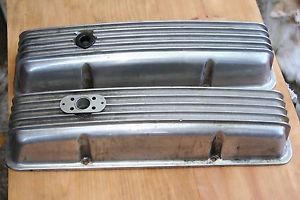 Vintage small block chevy aluminum valve covers, good shape