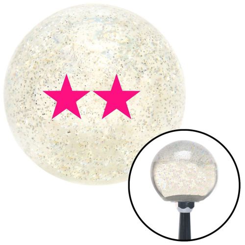 Pink major general clear metal flake shift knob with m16 x 1.5 insert amp camper