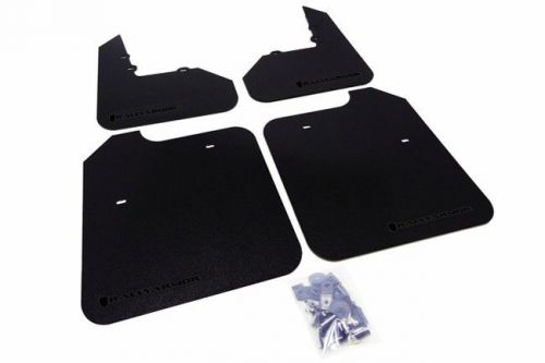 Rally armor classic black mud flap w/ black logo for mitsubishi evo 8/9/mr