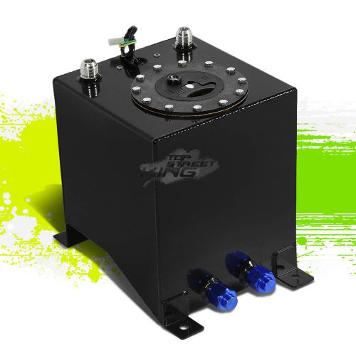 2.5 gallon lightweight race black aluminum gas fuel cell tank+ sender 8x8.25x10"