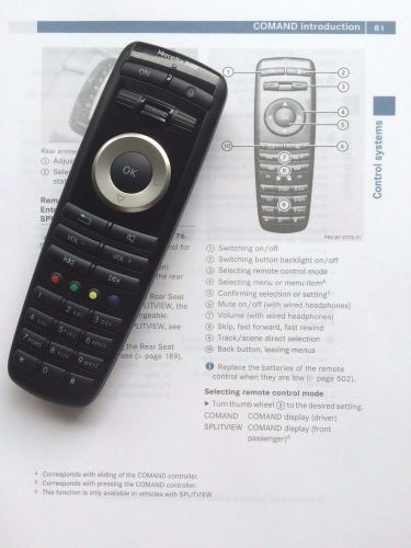 2009-2013 mercedes-benz s-class original dvd remote control a2218703889 oem #4