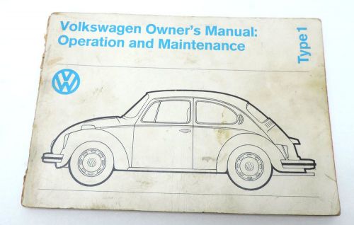 Volkswagen owners manual type 1 1974
